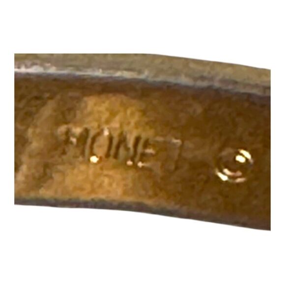 Vintage Textured Sparkle Monet GoldTone Bangle Bracelet Signed Hollywood Regency - Picture 4 of 5